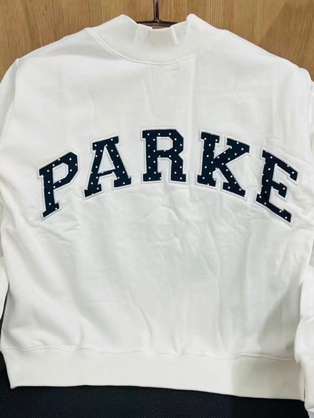 White PARKE Mock Neck Sweatshirt